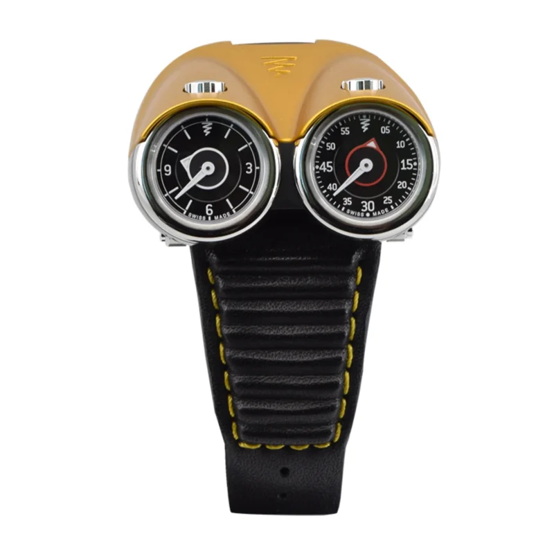 Azimuth Twin Turbo – Yellow Aluminium | VAQT Horology