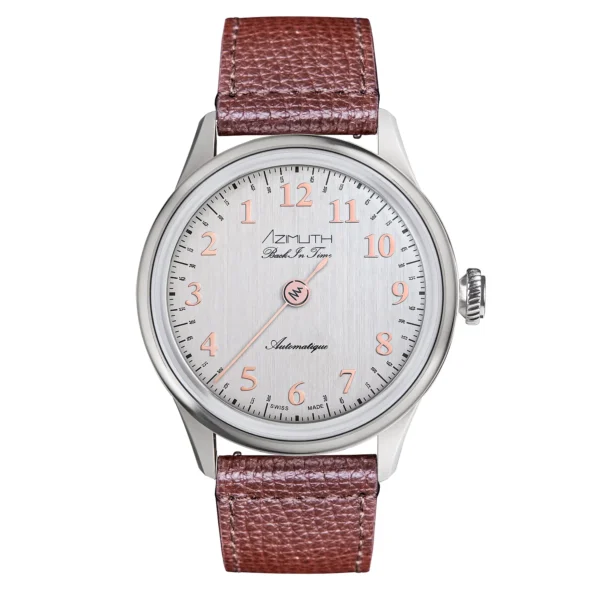 Azimuth Back-in-Time Series 2 – Single-Hand Silver Rose | VAQT Horology