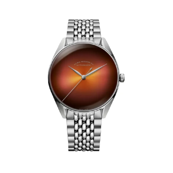 ELKA MS01wo-1004 ELKA MS01wo-1004 36mm gradient amber dial Swiss automatic watch front view