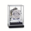 Matthias Naeschke NT 2 table clock full view in glass case with dual dial display
