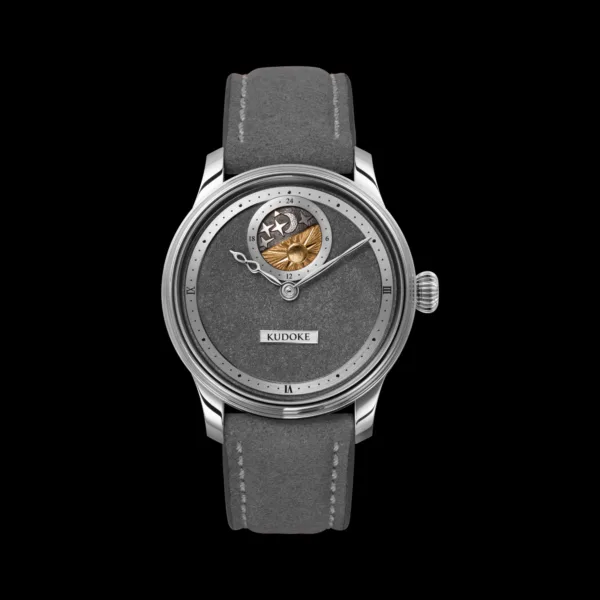 Kudoke 2 Tremblage - Black Rhodium luxury watch with celestial day night display