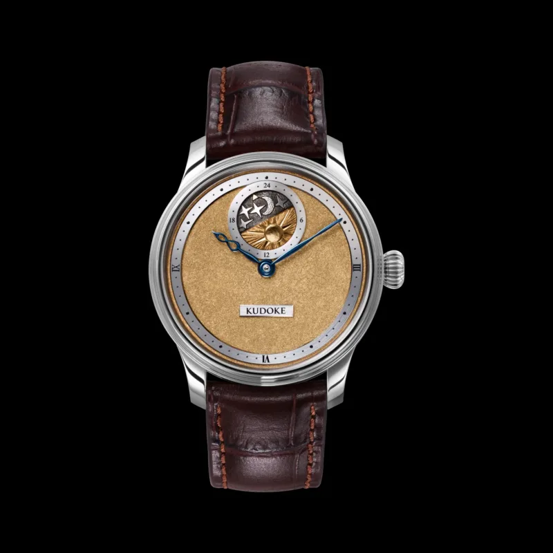 Kudoke 2 Tremblage - Gold Kudoke 2 Tremblage - Gold independent luxury watch with celestial day night display