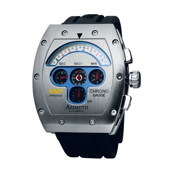 Azimuth Mecha-1 Chrono Gauge BMF – Black Dial Stainless Steel | VAQT Horology